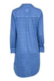 Current Boutique-120% Lino - Blue Linen Tunic Dress Sz S