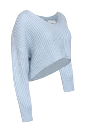 Current Boutique-3.1 Phillip Lim - Light Blue Wool & Mohair Blend Cropped Sweater Sz XS