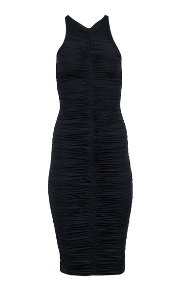 Current Boutique-A.L.C. - Black Ruched Sleeveless Bodycon Dress Sz XS