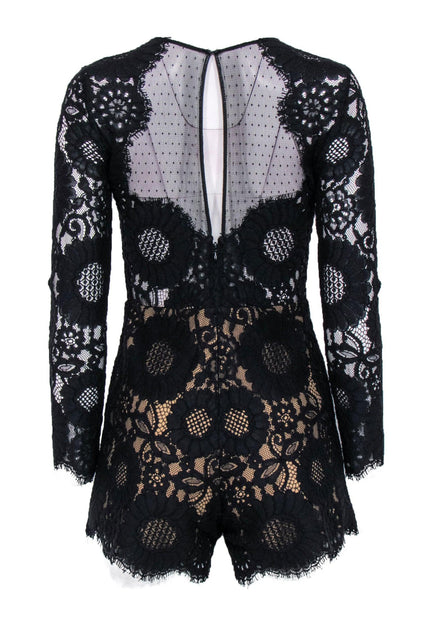 Alexis black cheap lace romper