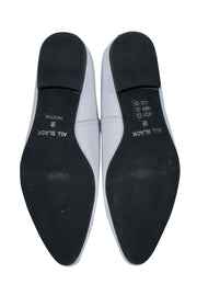 Current Boutique-All Black - White Leather Flats Sz 6