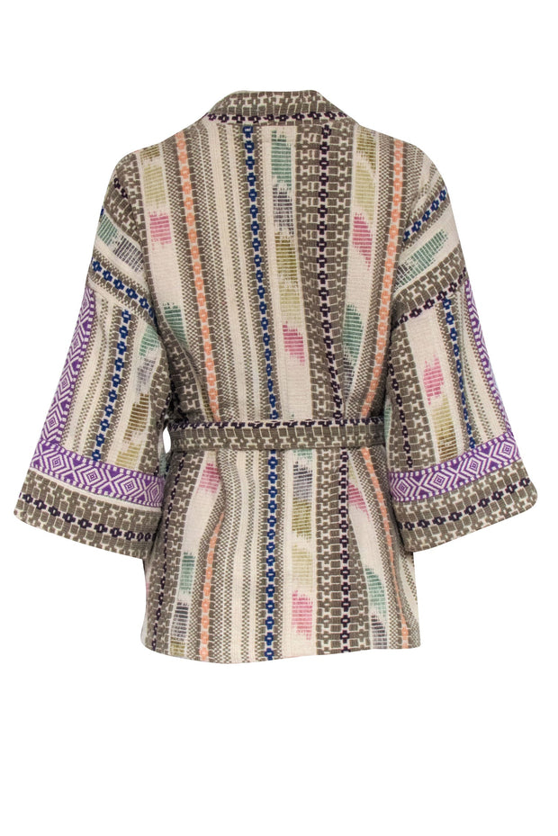 Current Boutique-Andersen & Lauth - Ivory & Multi Color Embroidered Jacket One Size