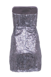 Current Boutique-BCBG Max Azria - Pewter Sequined Strapless Mini Dress Sz 2