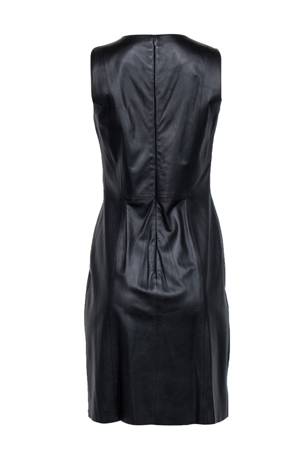 Current Boutique-Banana Republic - Brown Leather Sleeveless Sheath Dress Sz 6