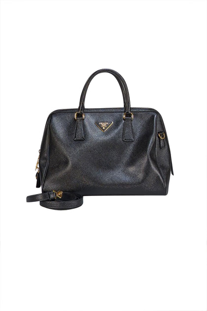 Prada - Black Saffiano Leather Medium Promenade Satchel Bag