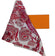 Hermes - Ivory & Red Armor Print " Sous l'égide de Mars" Cashmere & Silk Scarf