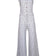 Amanda Uprichard - White & Black Print Tweed Sleeveless Jumpsuit Sz XS