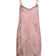 LoveShackFancy - Pink w/ Grey & Ivory Beading & Sequins Pearl Spaghetti Strap Dress Sz 12