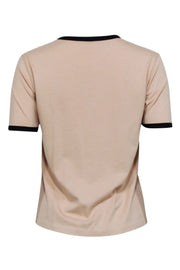 Current Boutique-Celine - Beige & Black Logo Crewneck T-Shirt Sz S