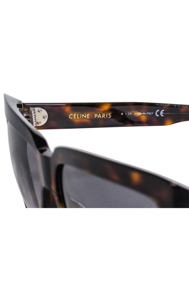 Current Boutique-Celine - Brown Tortoise Square Sunglasses