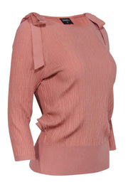 Current Boutique-Chanel - Mauve Pink Ribbed Knit Top Sz 6