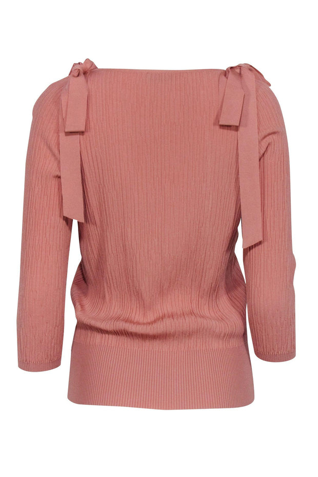 Current Boutique-Chanel - Mauve Pink Ribbed Knit Top Sz 6