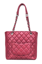 Current Boutique-Chanel - Red "Petit Caviar Shopping Tote" Shoulder Bag