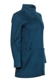 Current Boutique-Cinzia Rocca - Teal Wool & Cashmere Blend Coat Sz 2