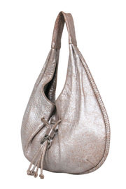 Current Boutique-Cole Haan - Beige Metallic Leather Shoulder Bag