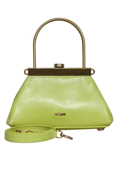 Current Boutique-Cult Gaia - Green Snake Skin Textured Crossbody Bag