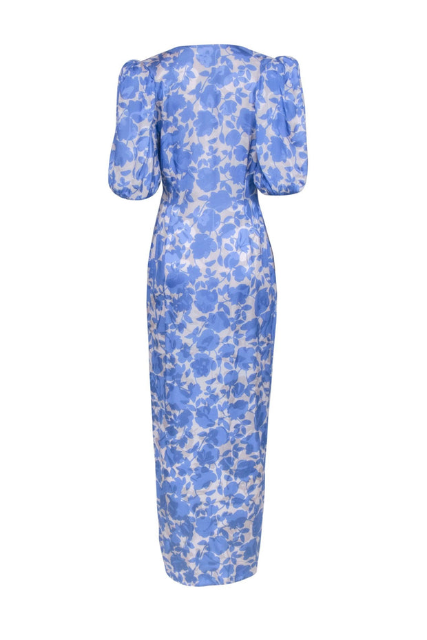 Current Boutique-De La Vali - Light Blue Floral & Cream Dress Sz 12