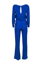 Current Boutique-Diane von Furstenberg - Blue Long Sleeve Jumpsuit Sz 0