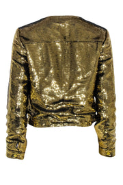 Current Boutique-Dolce Cabo - Gold Sequin Button Jacket Sz S