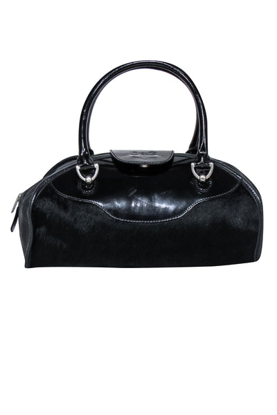 Current Boutique-Dolce & Gabbana - Black Calf Hair Textured Handbag