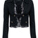 Dolce & Gabbana - Black Cropped Blazer w/ Lace Trim & Double Breasted Buttons Sz 2