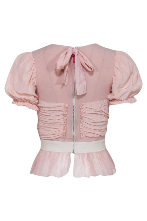 Current Boutique-Dolce & Gabbana - Light Pink Ruffle Detail Top Sz 4