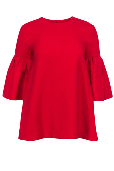 Current Boutique-Edit - Red Bell Sleeve Shirt Sz XS