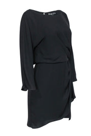 Current Boutique-Elizabeth & James - Black Long Sleeve Ruched Dress Sz 2