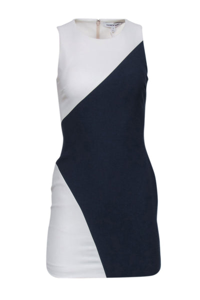 Current Boutique-Elizabeth & James - Navy & White Color Block Sleeveless Dress Sz 2