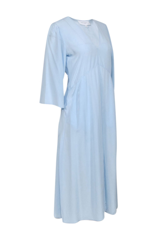 Current Boutique-Equipment - Light Blue Silk Maxi Dress Sz S