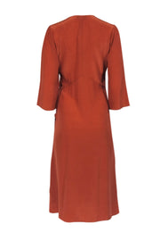 Current Boutique-Equipment - Orange Silk Maxi Dress Sz S