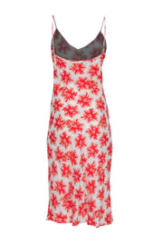Current Boutique-Ferre - Ivory & Red Floral Sleeveless Slip Dress Sz 8