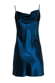 Current Boutique-Fleur Du Mal - Dark Blue Silk Mini Slip Dress Sz M