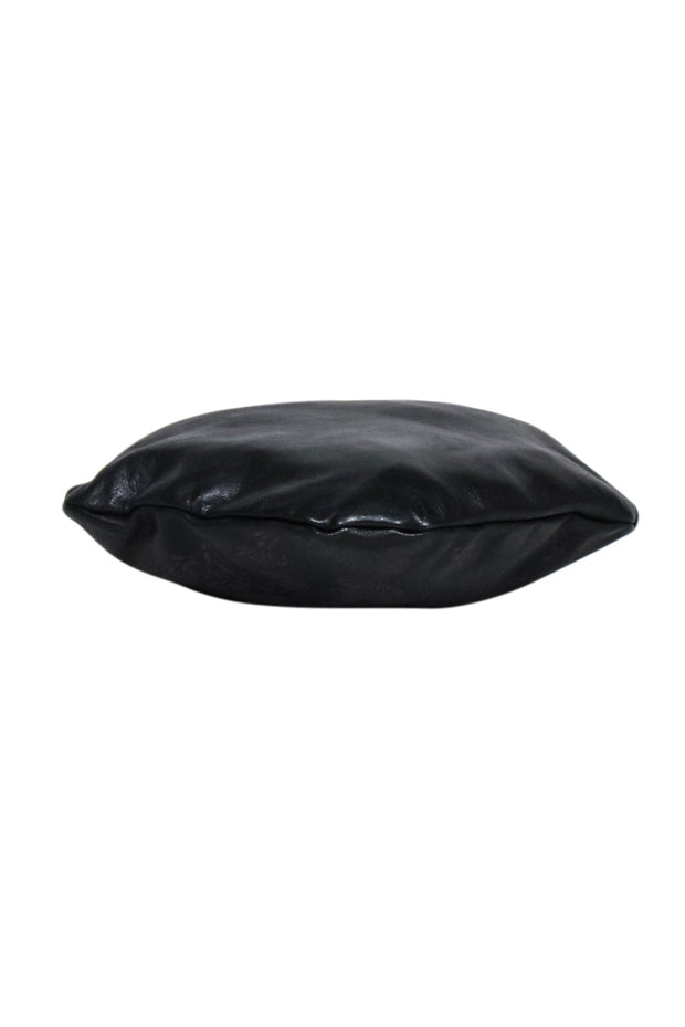 Current Boutique-Foley & Corinna - Black & Tan Paisley Print Faux Leather Bag w/ Fringe