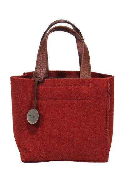 Current Boutique-Furla - Burnt Orange w/ Brown Handle Mini Bag