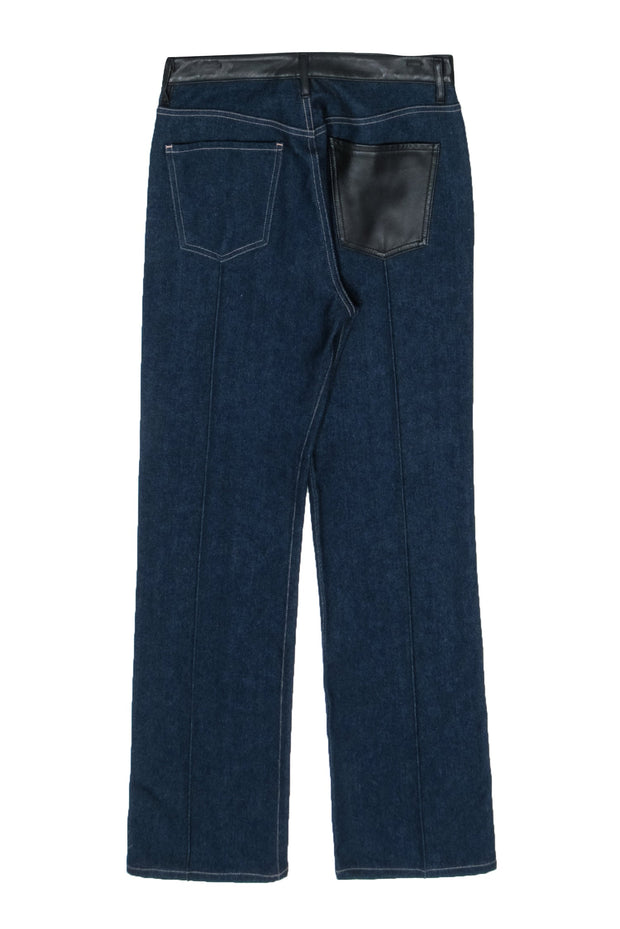 Current Boutique-Goldsign - Dark Wash Leather Trim Jeans Sz 6