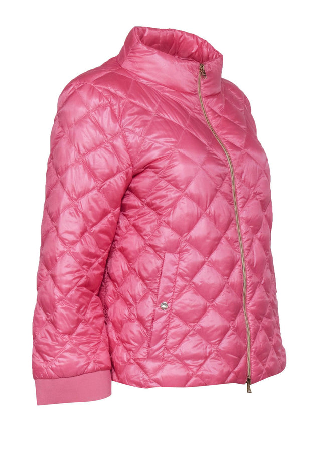 Current Boutique-Herno - Pink Diamond Quilted Jacket Sz 8