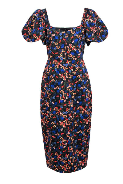 Current Boutique-Hunter Bell - Black & Multi Floral Print Dress Sz 8