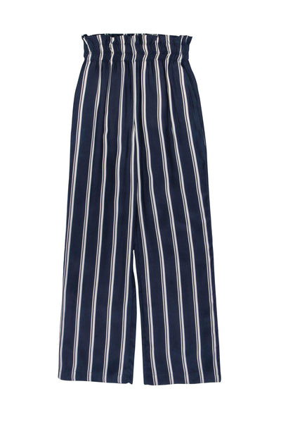 Current Boutique-Iris Setlakwe - Navy & White Stripe Smock Waist Pant Sz 0