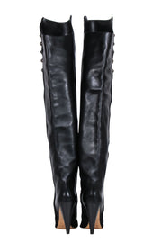 Current Boutique-Isabel Marant - Black Suede & Leather "Becky" Embellished Boots Sz 8