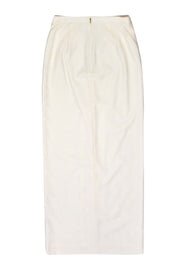 Current Boutique-J.Crew Collection - Ivory Wool Maxi Skirt w/ Slit Sz 4