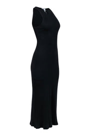 Current Boutique-James Perse - Black Ribbed Sleeveless Maxi Dress Sz XS