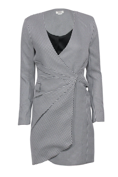 Current Boutique-Jason Wu - Whit & Black Hounds-Tooth Wrap Dress Sz XS