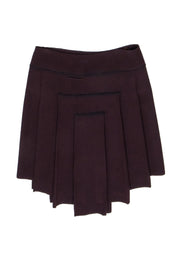 Current Boutique-Jean Paul Gaultier - Maroon Pleated Skirt Sz 10