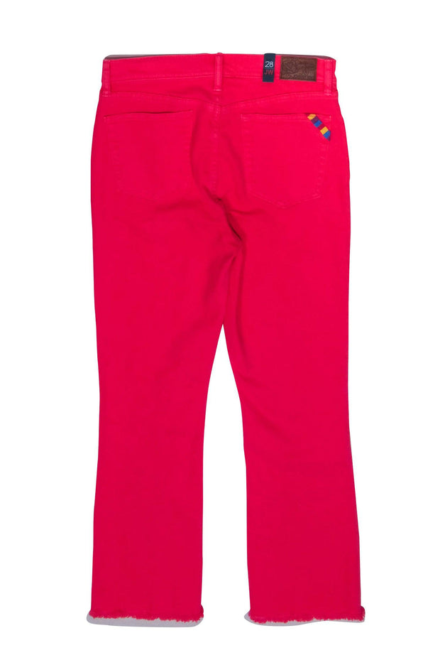 Current Boutique-Johnny Was - Hot Pink Jeans w/ Embroidered Leg Detail Sz 6