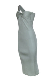 Current Boutique-Jonathan Simkhai - Mint Green Ribbed One Shoulder Dress Sz L