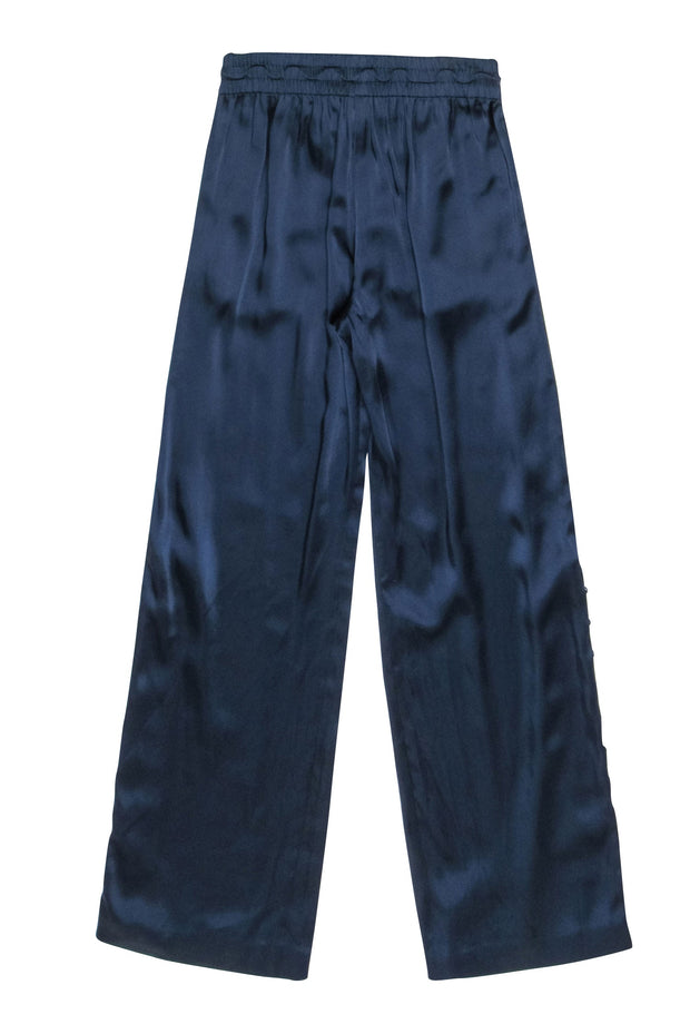 Current Boutique-Jonathan Simkhai - Navy Blue w/ White Stripe Contrast Joggers Sz S