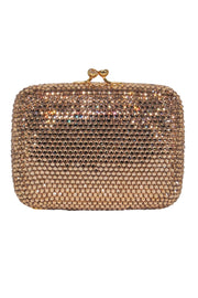 Current Boutique-Judith Leiber - Crystal Mini Clutch w/ Gold Chain Strap