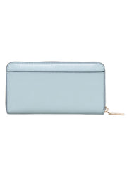 Current Boutique-Kate Spade - Aqua Blue Zip-Around Continental Wallet