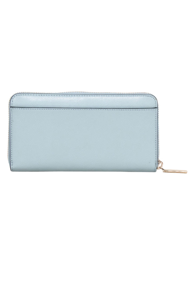 Current Boutique-Kate Spade - Aqua Blue Zip-Around Continental Wallet